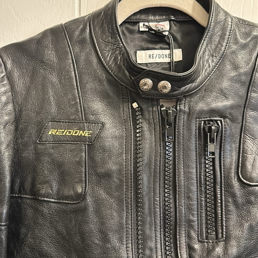 Re/Done leather moto jacket - Picture 3 of 16